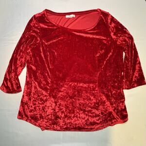 Westport 1962 Women’s Plus Size 1X Blouse Red
